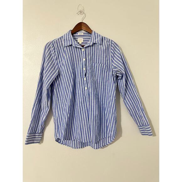 J. Crew Women's Half Button Perfect Fit  Pull Over Shirt sz Small - Picture 1 of 4